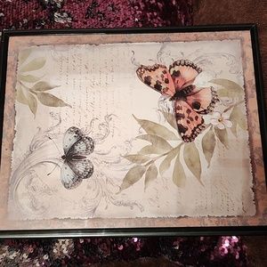 Decorative Butterfly Wall picture  8x10